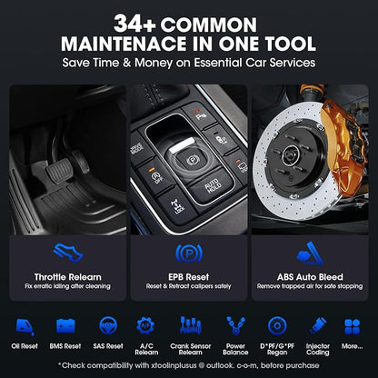 XTOOL IP616 V2.0 Bidirectional Scan Tool, No Subscription Fee, AI-Assisted Full System OBD2 Scanner Diagnostic Tool, 34+ Resets, Active Test, EPB, Injector Test, CAN FD & DoIP, FCA