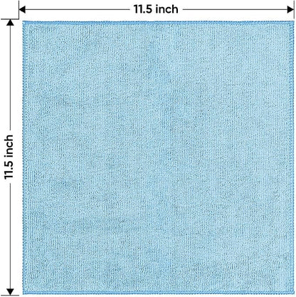 HOMEXCEL Blue Microfiber Cleaning Cloth 20 Pack 11.5 x 11.5 inch Microfiber Towels for Cars Ultra Absorbent Car Washing Cloth Lint Free Streak Free Cleaning Rags for Car, Kitchen Window