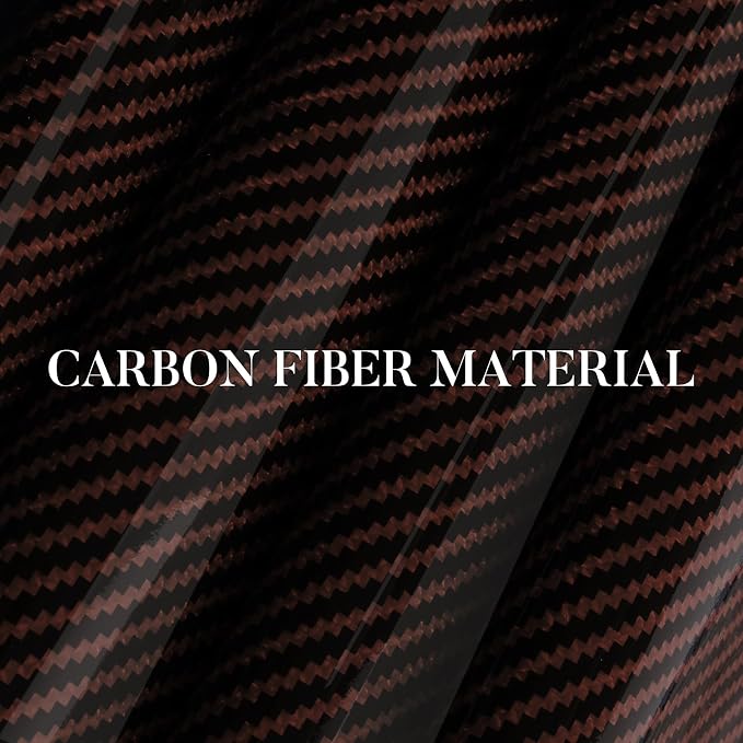 Carbon Fiber Steering Wheel Cover, Snap on Car Steering Wheel Cover Set Accessories 3pcs Wrap Grip Non Slip Protector Universal Glossy Brown