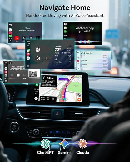 OTTOCAST Mini Nova 2026 Wireless CarPlay & Android Auto Adapter, Ultra-Compact 2-in-1 Dongle, 5-Second Auto-Connect, iOS 10+ & Android 11+