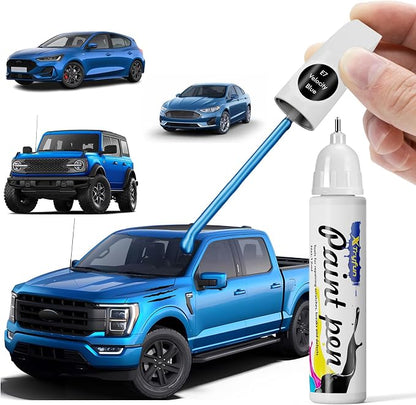 E7 Velocity Blue Touch Up Paint Compatible with Ford, DIY Car Paint Scratch Repair, Automotive Paints, Quick & Easy Fix Scratch Repair for F-150/Mustang/Focus/Ranger/Bronco
