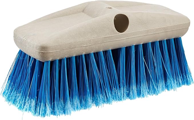 STAR BRITE 8" Durable Cleaning Brush - Medium, High-Density Star Prene Fibers for Boat, RV & Auto Surfaces - Fits 3/4" Threaded or Extend-A-Brush Handles - Medium Bristle, Blue (040011)