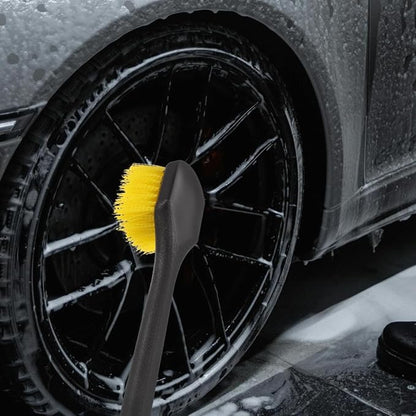 Gatuida Nylon Bristles Truck Cleaning Brush Car Tire Cleaning Brush for Rims Car Interior Cleaning