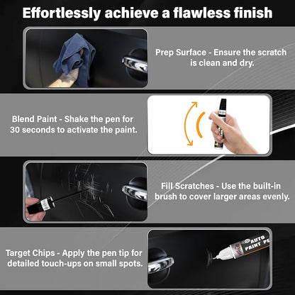 Touch Up Paint for Cars, 3-Pack - Matte Black Car Scratch Repair Pen, Color Accurate Automotive Touch Up Paint, Long-Lasting Scratch Resistance, Fast-Drying & User-Friendly, Safe & Water-Resistant for Automotive & Household Touch-Ups