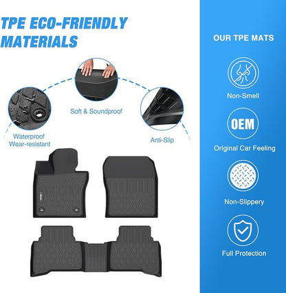 Nilight TPE Floor Mats for Toyota Prius Prime (PHEV) 2023 2024 2025 2026,All Weather Custom Fit Heavy Duty Floor Liners