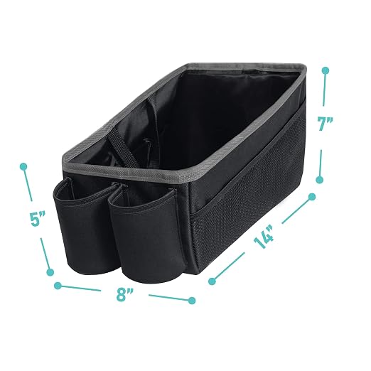 FH Group E-Z Travel Multi-Use Tote Car Seat Organizer with Cup Holder (Beige) FH1135