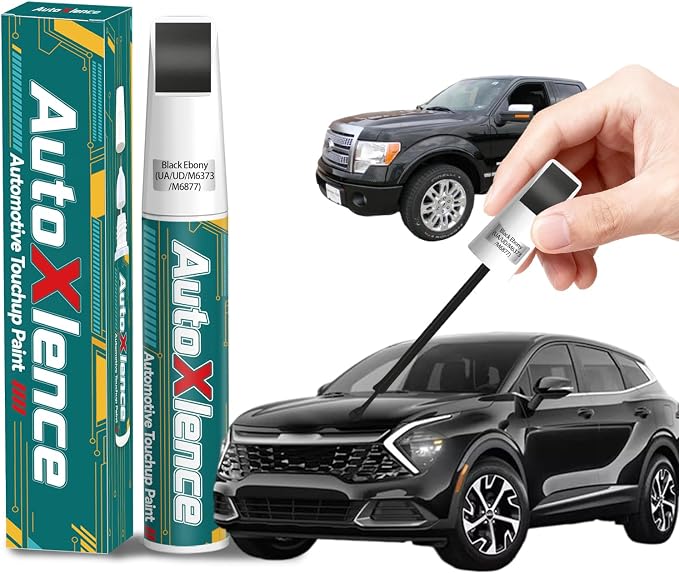 Black Ebony(UA/UD/M6373/M6877) Touch Up Paint Compatible with Ford Car Paint Pen Scratch Repair Automotive Scratch Remover Fix Exact Color Match