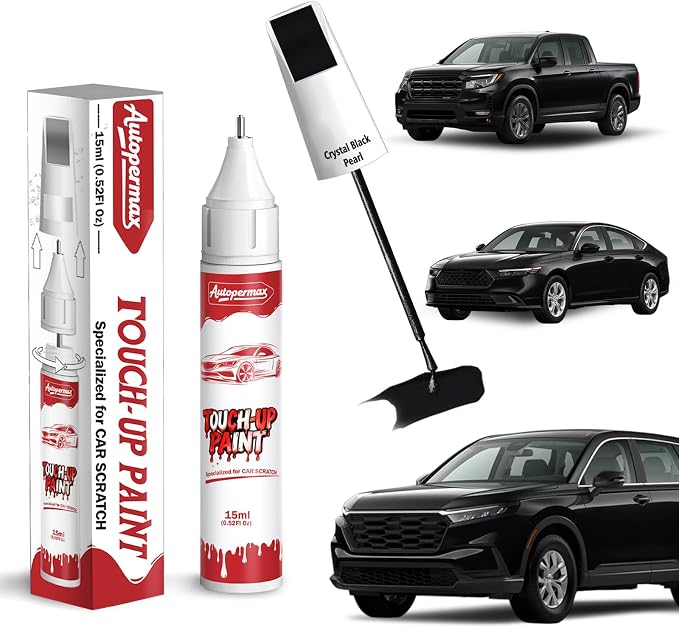 NH-731P Crystal Black Pearl Car Touch Up Paint for Honda, Color Accurate Two-In-One Car Paint Scratch Repair Pen, Professional Scratch Remover for Vehicles Chips and Nicks Scuff