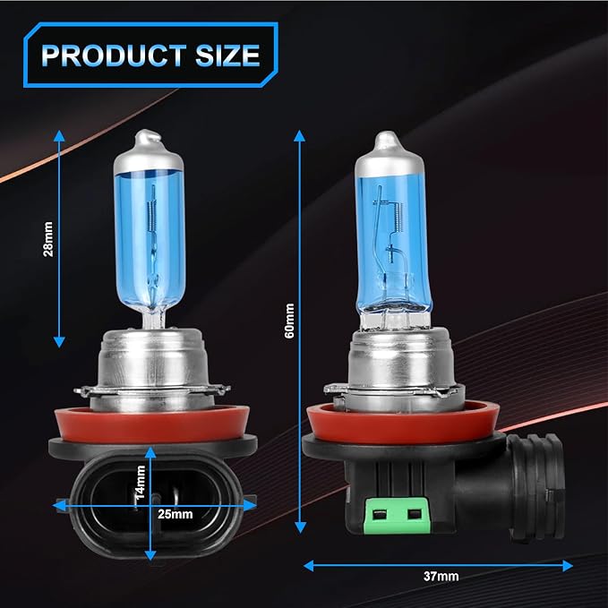 Fit for 2014-2022 Ram ProMaster 1500 2500 3500 High Performance Halogen Headlight Bulbs,H7 High Beam + H7 Low Beam + H11 Fog Light Replacement Bulb Kit,Pack of 6