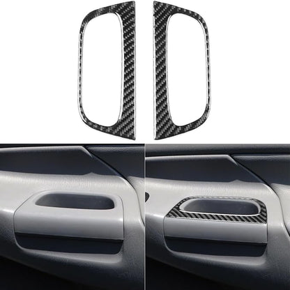 NVCNX Real Premium Carbon Fiber for Toyota 2nd Gen Tacoma Accessories 2005-2015 2006 2007 2008 2009 2010 2011 2012 2013 2014 Car Door Inner Rear Grab Handle Cover Interior Trim Sticker Decal 2PCs