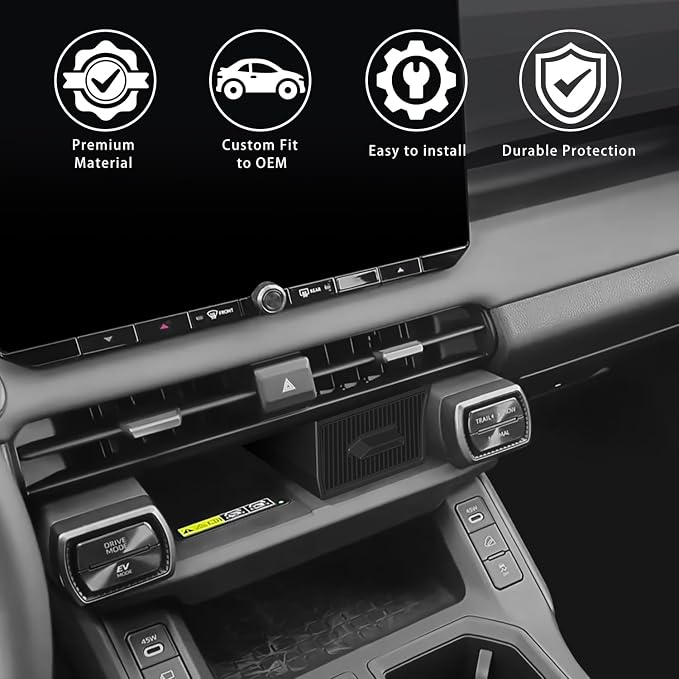 Silicone Center Console Organizer Compatible for Toyota RAV4 2026 Accessories Stable Installation Upper Cubby Drawer Silicone Under Screen Storage Box