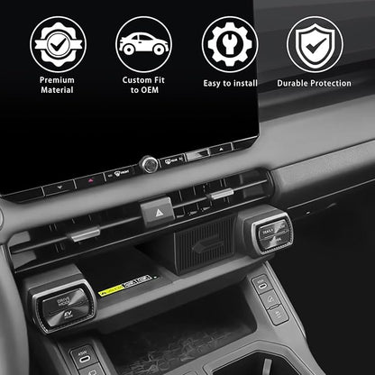 Silicone Center Console Organizer Compatible for Toyota RAV4 2026 Accessories Stable Installation Upper Cubby Drawer Silicone Under Screen Storage Box
