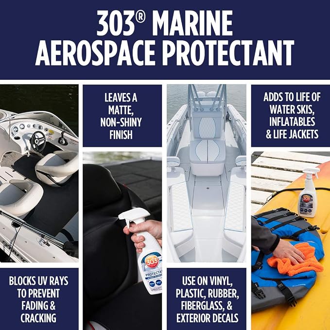 303 Products Aerospace Protectant Size: 32 Oz | Provides UV protection for marine vinyl and surfaces while helping prevent fading, cracking, and staining.