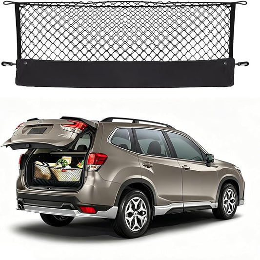 Envelope Style Cargo Net Compatible with Subaru Forester SK New 2026 2025 2024 2023 2022 2021 2020 2019 2018 2017 2016 2015 2014 2013 2012 2011 2010 2009 2008 2007-1998 Trunk Car Rear Tailgate Netting