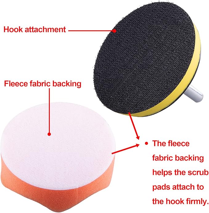 SIQUK 38 Pieces Car Polishing Pad Kit 3 Inch Buffing Pads Foam Polish Pads Polisher Attachment for Drill