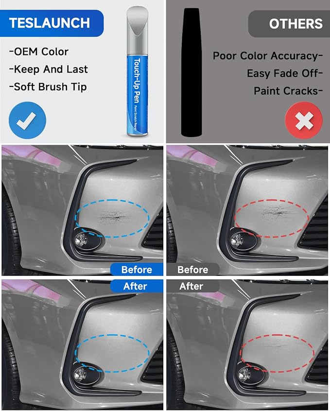 1D6 Silver Sky Metallic Touch Up Paint Compatible with Toyota Exact Match Touch Up Paint Car Scratch Repair