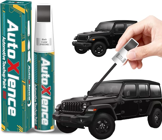 Black Crystal(PX8/DX8) Touch Up Paint Compatible with Jeep Car Paint Pen Scratch Repair Automotive Scratch Remover Fix Exact Color Match