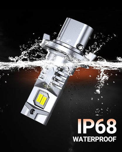 SEALIGHT H13/9008 Bulb, 90,000LM Super Brighter,6500K Cool White H13/9008 LED Bulbs or Fog,3 Min Plug and Play Lights Combo, Replacement Shift Light Gauges, Pack of 2