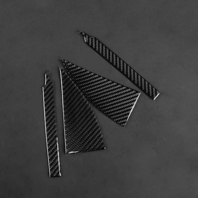 NVCNX Real Premium Carbon Fiber for Toyota 2nd Gen Tacoma Accessories 2005-2015 2006 2007 2008 2009 2010 2011 2012 2013 2014 Car Door Inner A Pillar Post Cover Interior Trim Sticker Decal 4PCs