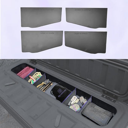 RUNROAD Tailgate Storage Dividers Compatible with 2023 2024 2025 2026 Chevy Colorado and GMC Canyon Accessories, Trunk Divider Center Console Organizer Tray For Colorado Canyon Storage Box (4PCS)