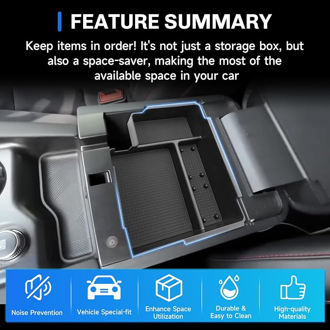 SXCY for 2025 2026 Ford Explorer Center Console Organizer Tray for 2025 2026 Ford Explorer Accessories Center Console Tray 2025 2026 Explorer Armrest Console Organizer Tray