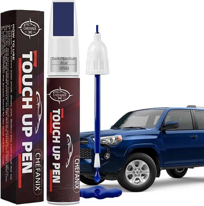 Dark/Nautical Blue (8S6) Touch Up Paint Pen Compatible with Toyota - Exact Color Match, 2-in-1 Brush & Pen,Car Paint Scratch Repair Kit for RAV4/Camry/Corolla/Tacoma/Highlander/Sienna