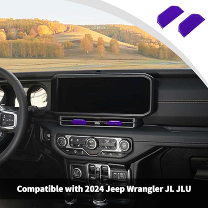 JWWY for Jeep JL Vent Air Outlet Adjustment Cover Trim Fit for 2024-2025 Jeep Wrangler JL JLU Gladiator JT 4xe Interior Accessories 2pcs Purple