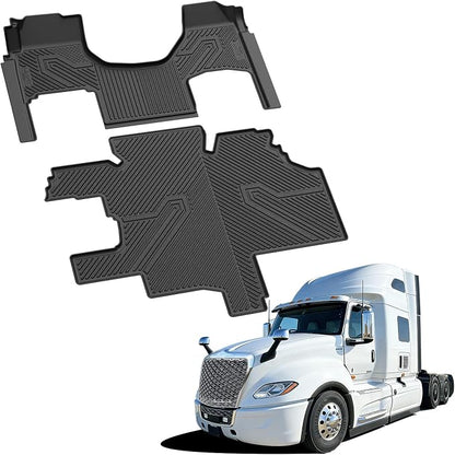 LASFIT Floor Mats for International LT 2026-2017, All-Weather Protection TPE Floor Liners for International LT Accsessories, Only Fit Sleeper Cab Not Fit Day Cab