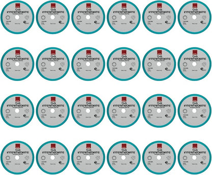 RUPES 9.DA150B Pack of 24 Light Blue D-A Intermediate Foam Polishing Pads 150mm | Ideal for Paint Correction & Gloss Enhancement | Improves Cutting Performance | Compatible with 5" Backing Plate