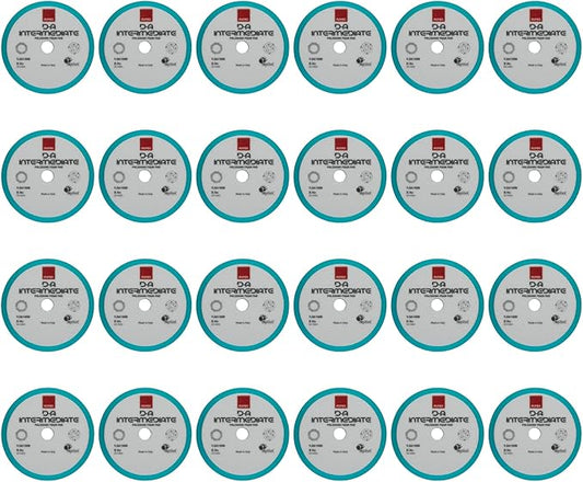 RUPES 9.DA150B Pack of 24 Light Blue D-A Intermediate Foam Polishing Pads 150mm | Ideal for Paint Correction & Gloss Enhancement | Improves Cutting Performance | Compatible with 5" Backing Plate