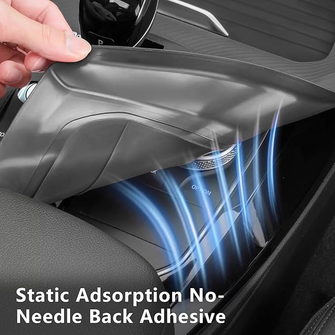 Temmis Center Console Silicone Organizer with Cup Holder for Toyota Highlander 2020-2022 (Gasoline & Hybrid), Full-Wrap Center Consel Electrostatic adsorption Cover for Highlander-Red