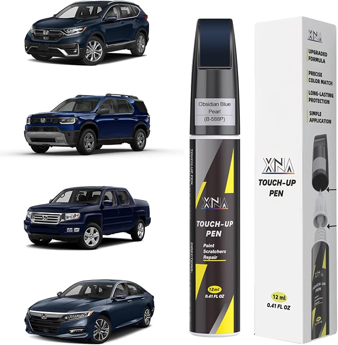 XNA Obsidian Blue Pearl(B-588P) for Honda Touch Up Paint, Car Scratch Remover for Nicks and Chips Repair, 2-In-1 Quick & Easy Fix Car Scratch Repair Kit with Exact Color-Matched