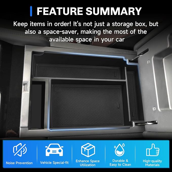 SXCY for 2026 Nissan Pathfinder Center Console Organizer Tray for 2022-2026 Nissan Pathfinder Accessories Center Console Tray 2026 Pathfinder Armrest Console Organizer Tray