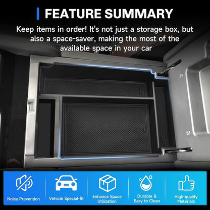 SXCY for 2026 Nissan Pathfinder Center Console Organizer Tray for 2022-2026 Nissan Pathfinder Accessories Center Console Tray 2026 Pathfinder Armrest Console Organizer Tray