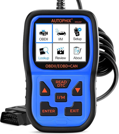 AUTOPHIX OM126P+ OBD2 Scanner, Check Engine Light Code Reader, Car Code Scanner for Automotive Diagnostic, Read & Clear Fault Code, Pass Smog Test, Live Data, for All US Cars After 1996