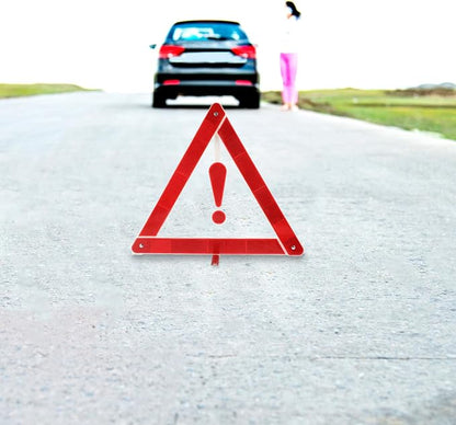 2pcs Car Warning Triangle Sign Auto Warning Sign Kit Sturdy Car Safety Triangle