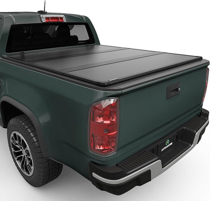 AUTOSAVER88 FRP Hard Tri-fold Truck Bed Tonneau Cover Fit for Chevy Colorado/GMC Canyon 2015-2022 6.2ft Bed
