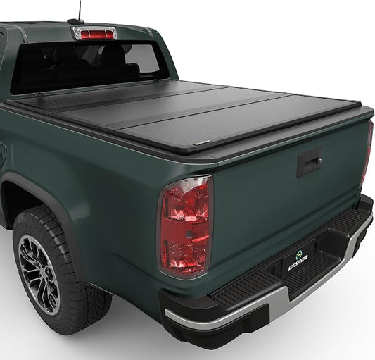 AUTOSAVER88 FRP Hard Tri-fold Truck Bed Tonneau Cover Fit for Chevy Colorado/GMC Canyon 2015-2022 6.2ft Bed