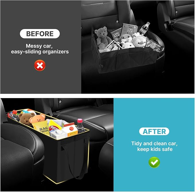 Mixsuper Liner Car Seat Organizer for 2026 Hyundai Palisade LX3, Console Organizer Backseat Box for Palisade LX3, Kids Toys Baby Supplies Dog Toy Box Storage Bin Travel Accessories