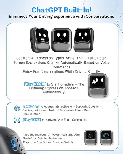 OTTOCAST Wireless CarPlay AI Box Nano, Android 13, 8GB RAM + 128GB Storage, AI Voice Assistant, SIM/Micro SD Support, Split-Screen, Android Auto Compatible