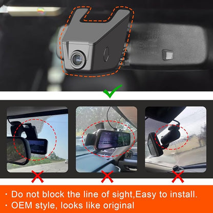 mangoal STARVIS 2 Front 4K HDR Dash Cam IMX678, Fit for GMC Sierra Select 1500 2014-2021; Select 2500/3500 2015-2023 (Model E), 5GHz WiFi, GPS, 64GB Card