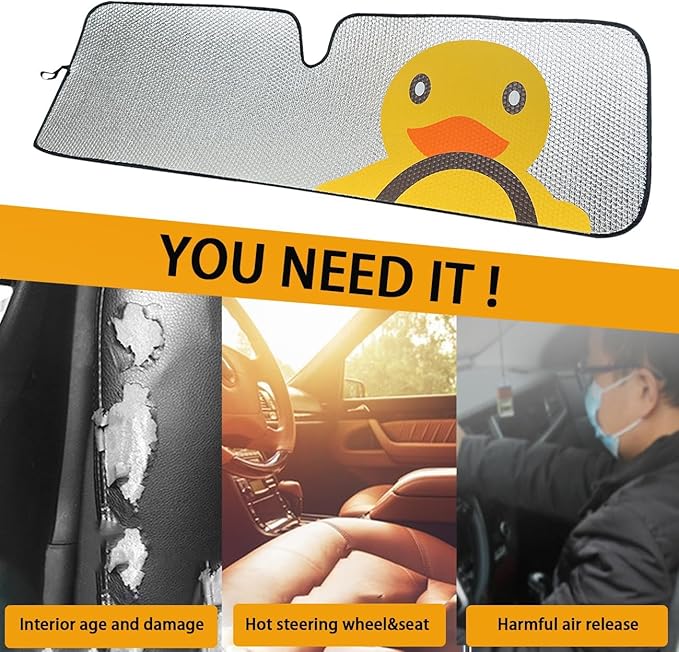 Windshield Sun Shade for Jeep Wrangler TJ JK JL & Gladiator JT 2/4 Door,Duck Sun Shade,Sunshade Windshield for Jeep Wrangler