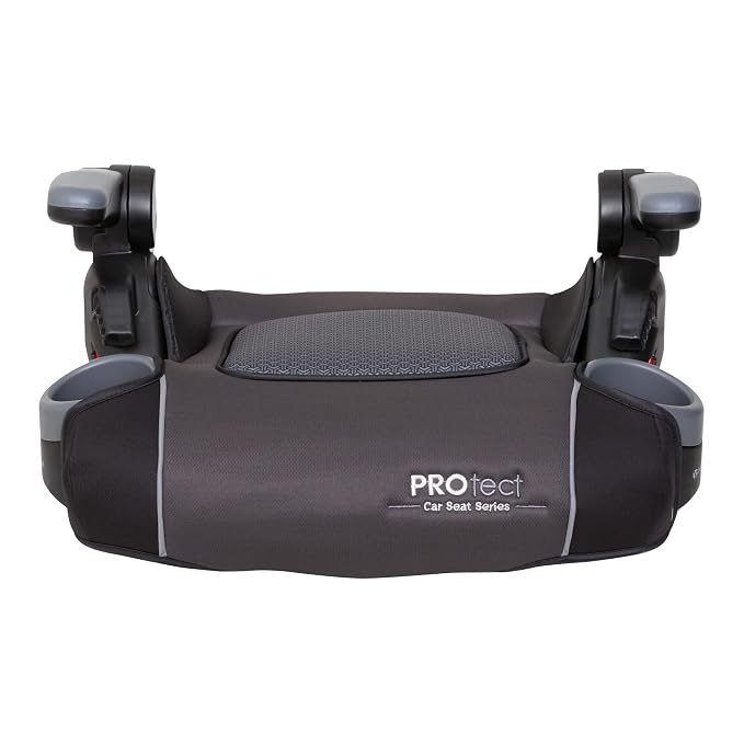 Baby Trend Protect 2-in-1 Booster Seat, Grey Tech – Lightweight Belt-Positioning Design, Cushioned Comfort, Everyday Big-Kid Support