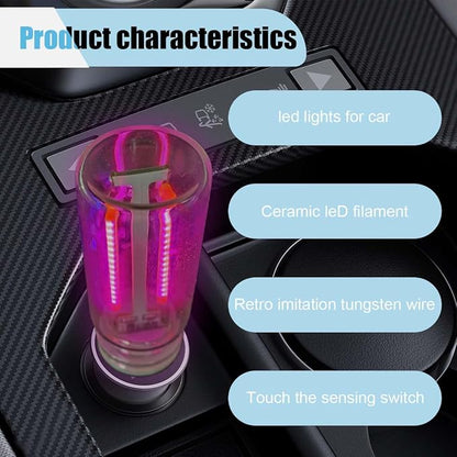 USB LED Atmosphere Light, Plug-in USB Ambient Retro Lamps, Mini LED Car Interface Charging Night Light for Hallway, Bedroom (Pink)