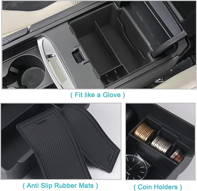 CDEFG Center Console Organizer Tray for 2019-2023 2024 Acura RDX Armrest Tray Storage Box Secondary Insert Coin Container 2024 Acura RDX Interior Accessories