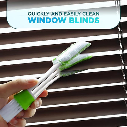 Car Vent Brush Multifunctional Cleaning Brush - Auto Vent Cleaner Tool for Car Detailing Car Interior Duster Reliable Plastic & Nylon, Handy Size, Triple Design, Compact Storage, Removable for Washing
