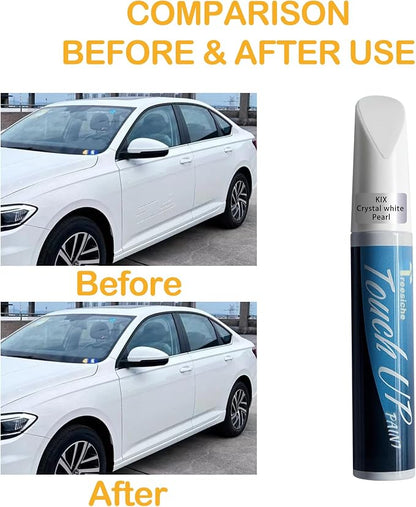 K1X Crystal White Pearl Tricoat Touch Up Paint for SUBARU Exact Match, Car Paint Scratch Repair kit, 2 in 1 Scratch Remover Pen with Color-Matched Rapid Drying of Paint Coating
