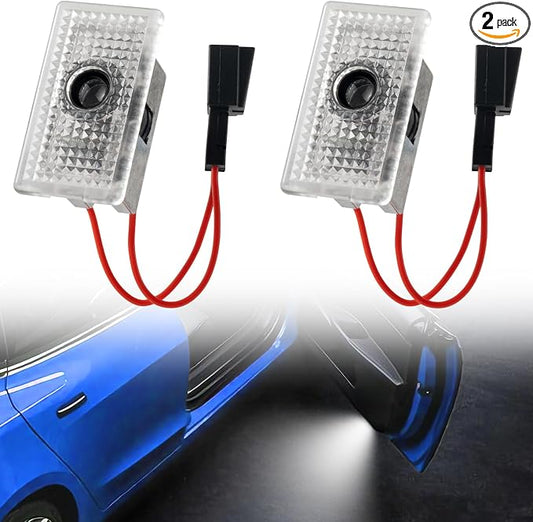 Avsty Puddle Lights for Tesla Model Y 3 X S, Upgraded No Fade Tesla Door Logo Lights (2 Pack)