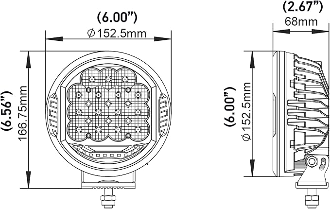 Hella ValueFit 500 LED Series - LED Driving Lamp – Universal Off-Road Light for Pickup Trucks, ATV, SUV, 4x4, Jeep, Tractors / 358117161
