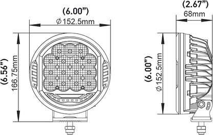 Hella ValueFit 500 LED Series - LED Driving Lamp – Universal Off-Road Light for Pickup Trucks, ATV, SUV, 4x4, Jeep, Tractors / 358117161